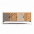 Stolik RTV z drewna i metalu w kolorze naturalnym 150 x 45 x 70cm