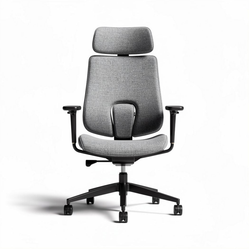 Krzesło biurowe z ergonomicznie ukształtowanym siedziskiem szare 45 x 60 x 100cm